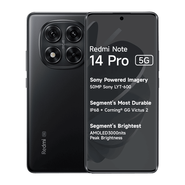 Buy Redmi Note 14 Pro 5G (8GB RAM, 128GB, Titan Black) Online – Croma
